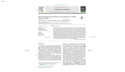 Effect of steering limit constraints on the performance of variable stiffness laminates